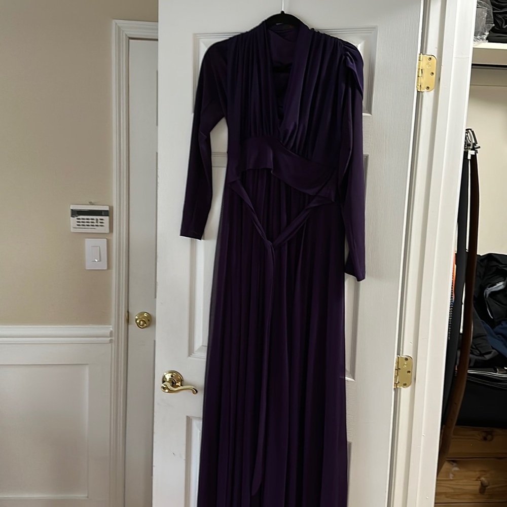 Long purple evening dress